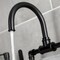 Kingston Brass Whitaker Industrial Style Bridge Bathroom Faucet W/ Pop-Up Drain, Black KS2170KL - alternate 4